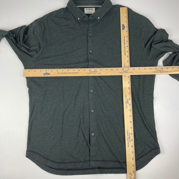 Linksoul Golf Mens Size XL Long Sleeve Button Down Hybrid Stretch Shirt Charcoal - Picture 2 of 6